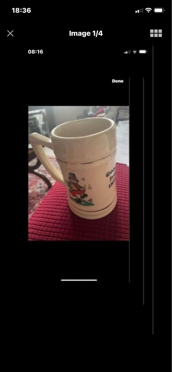 Good Luck From Ireland Ceramic tankard - Image 1