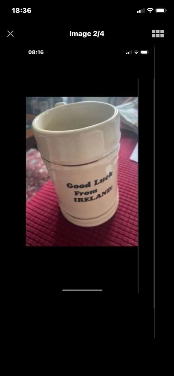 Good Luck From Ireland Ceramic tankard - Image 2
