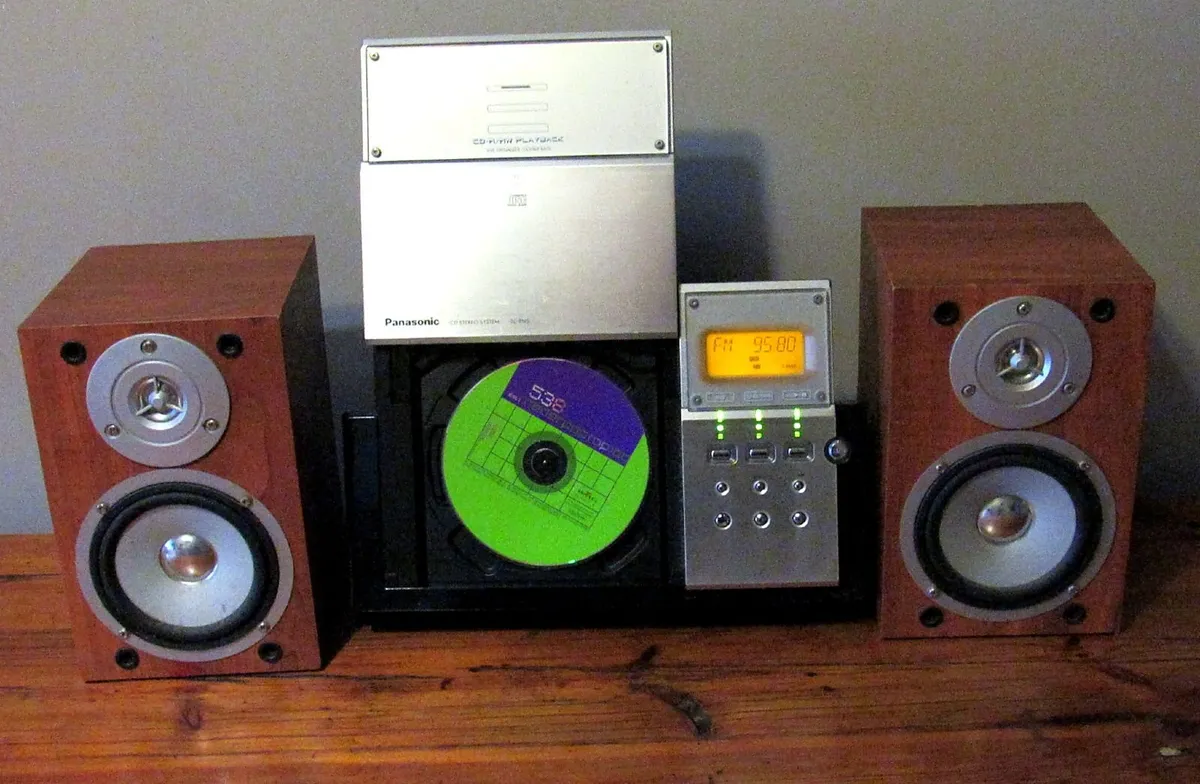 Panasonic Micro Hi-Fi Stereo System with Speakers - Image 4