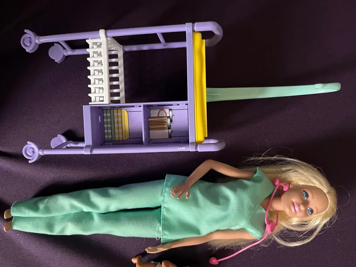 Barbie Doll Baby Doctor Play Set with Two Patients - Image 1