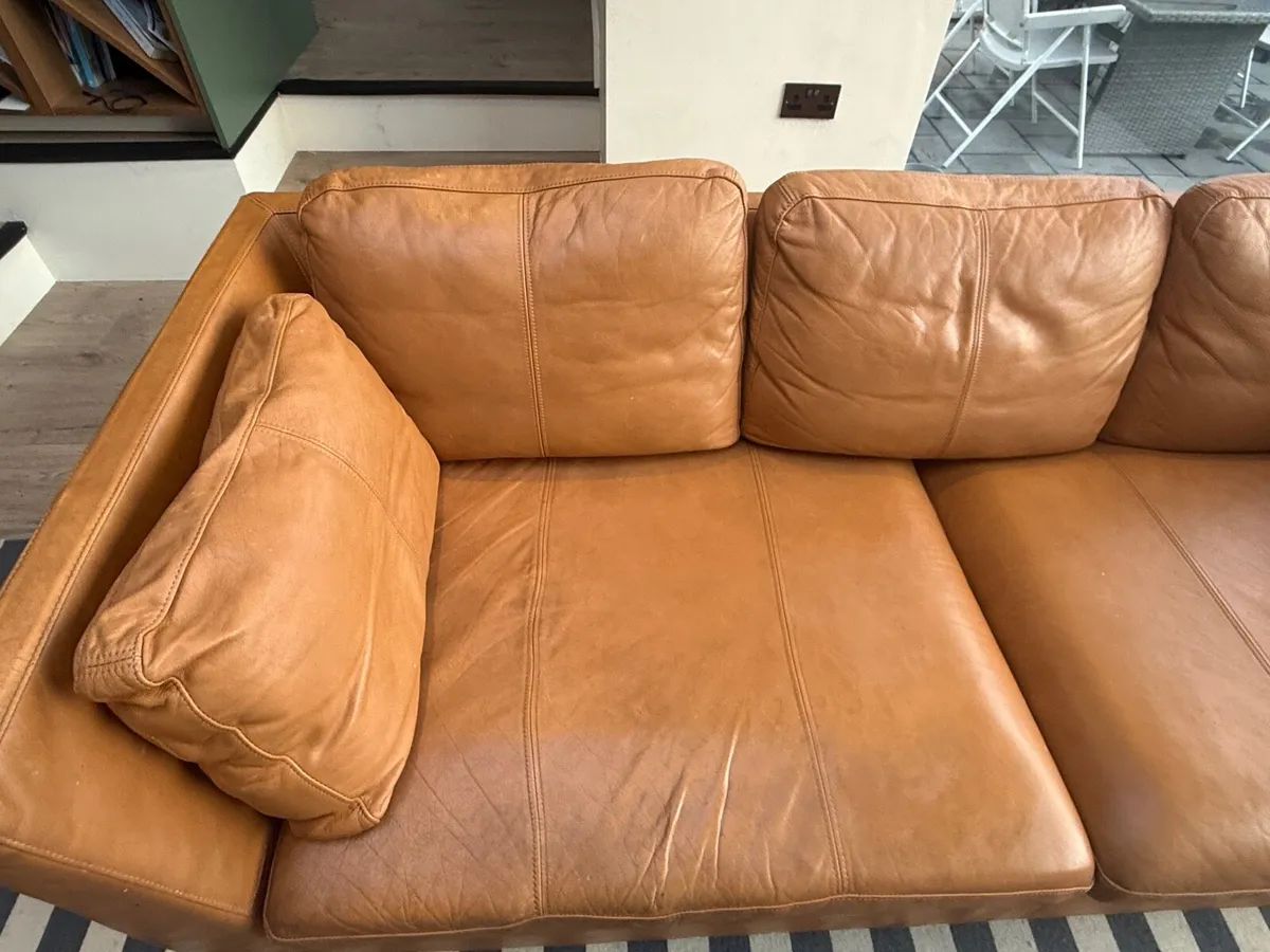 IKEA STOCKHOLM leather sofa 3 seater - Image 2