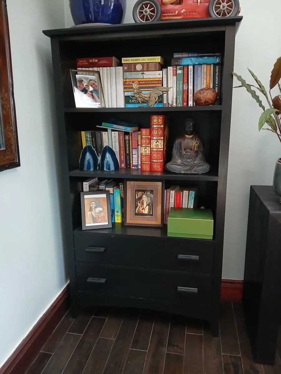 black bookcase