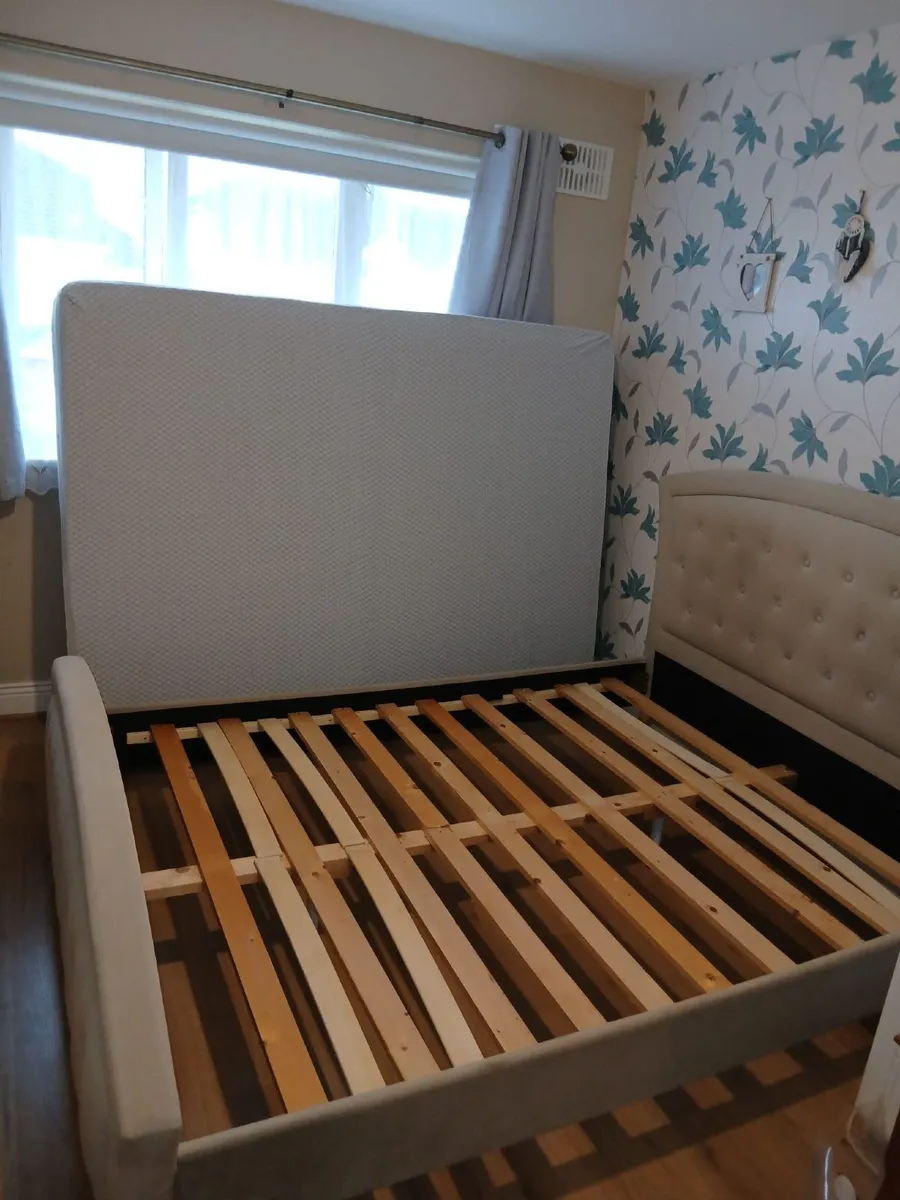 King Size Bed & Mattress - Image 3