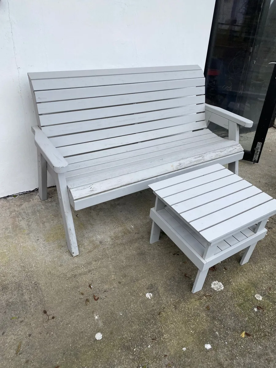 Garden Bench and table - Image 3