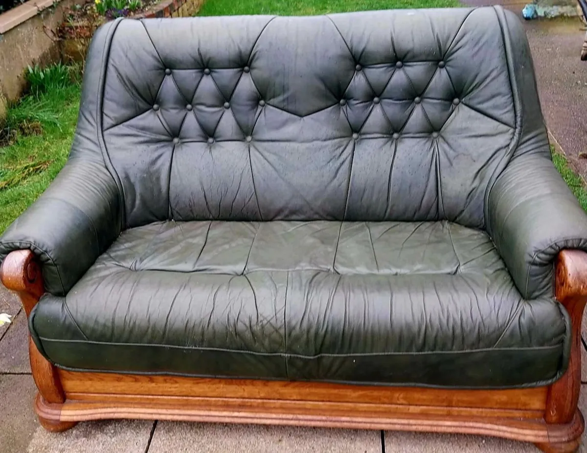 Two Two seater  Italian leather couches.