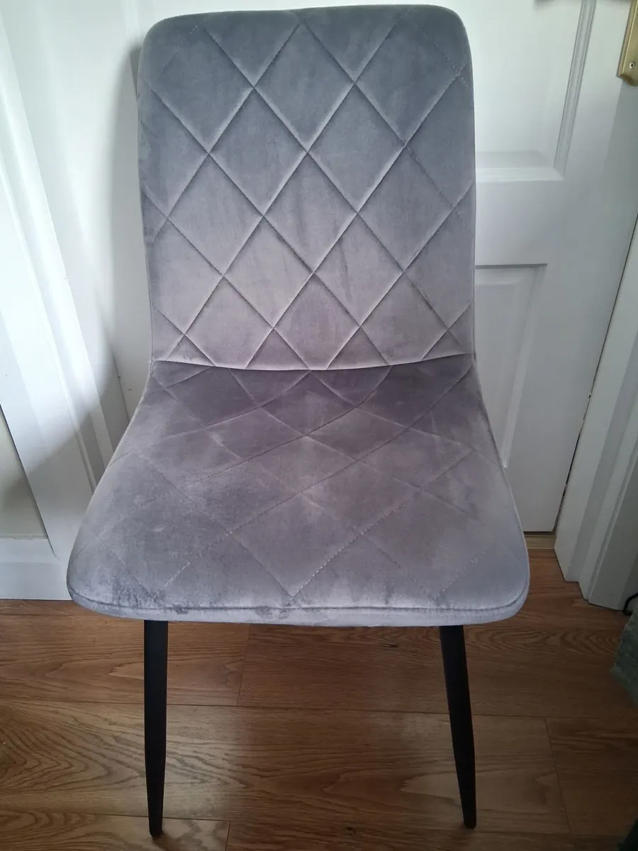New Chair, grey velvet. - Image 1