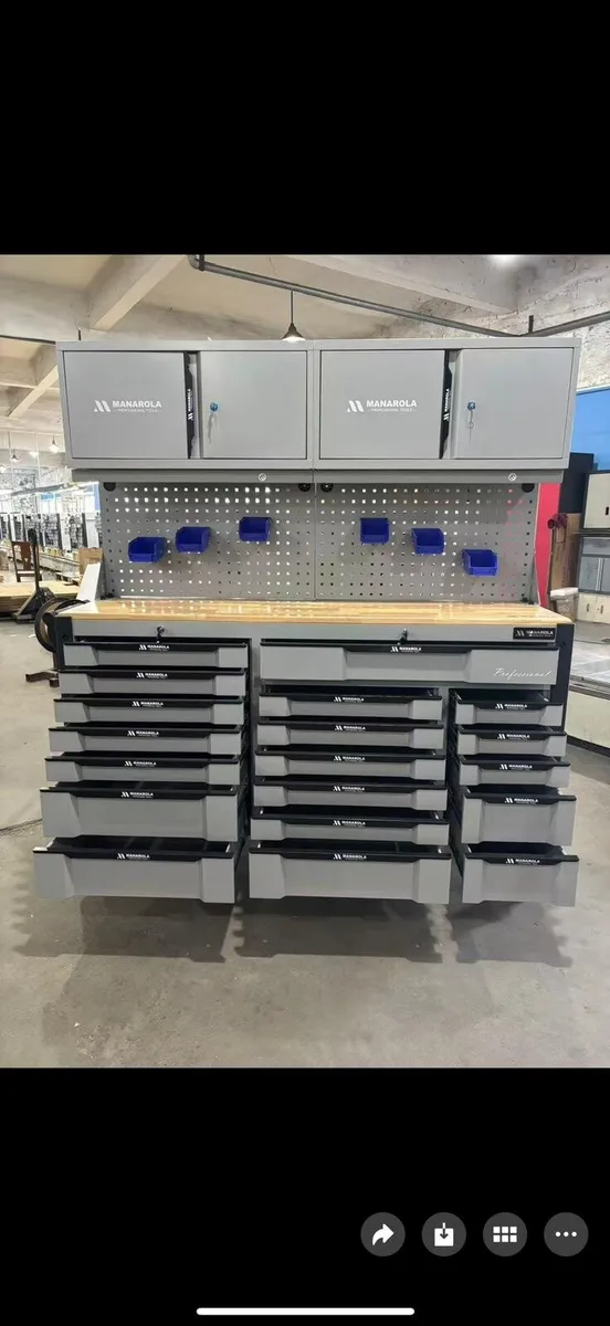 Manarola 68″ 19 Drawer Toolchest With 4 Upper Cabi - Image 4