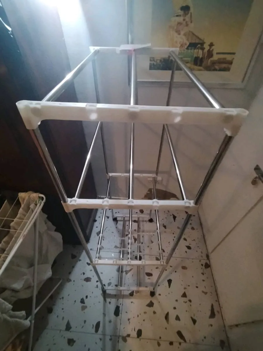 Tower Clothes Airer, Laundry Drying Rack wheels - Image 2