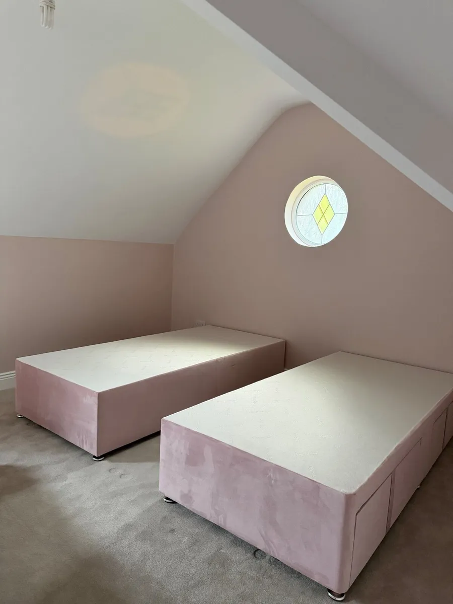 2 Single Bed Bases with storage - Image 1