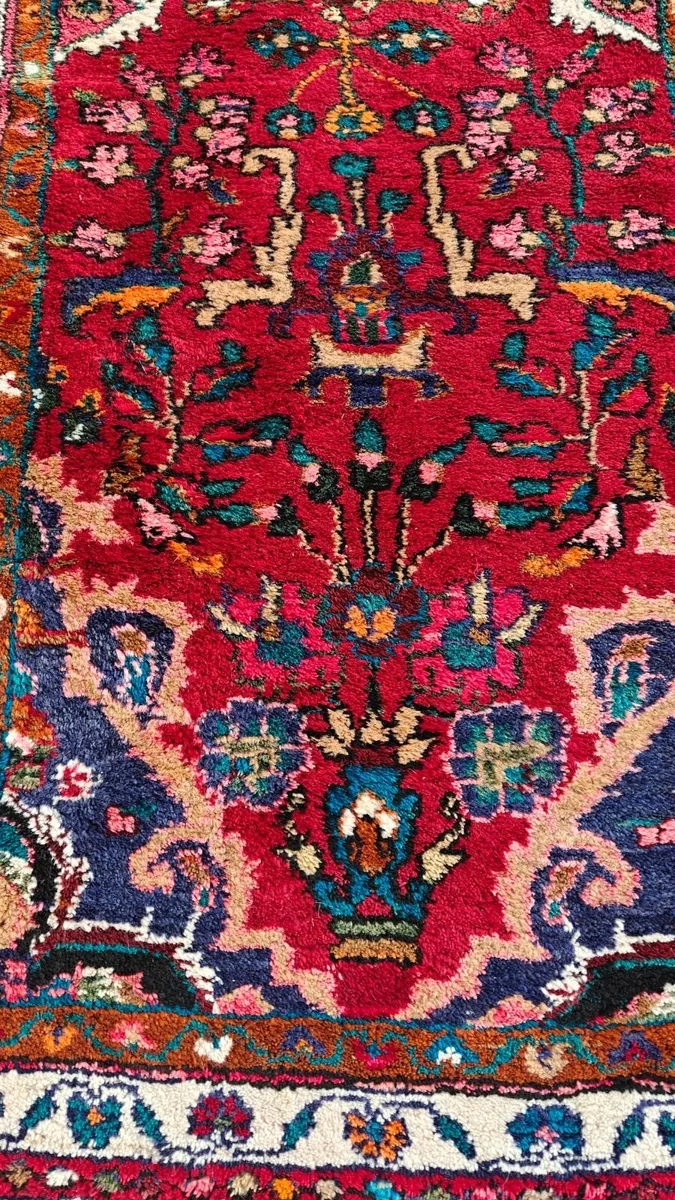 Thick Luxury Pile Perser Hamadan Runner Rug - Image 2