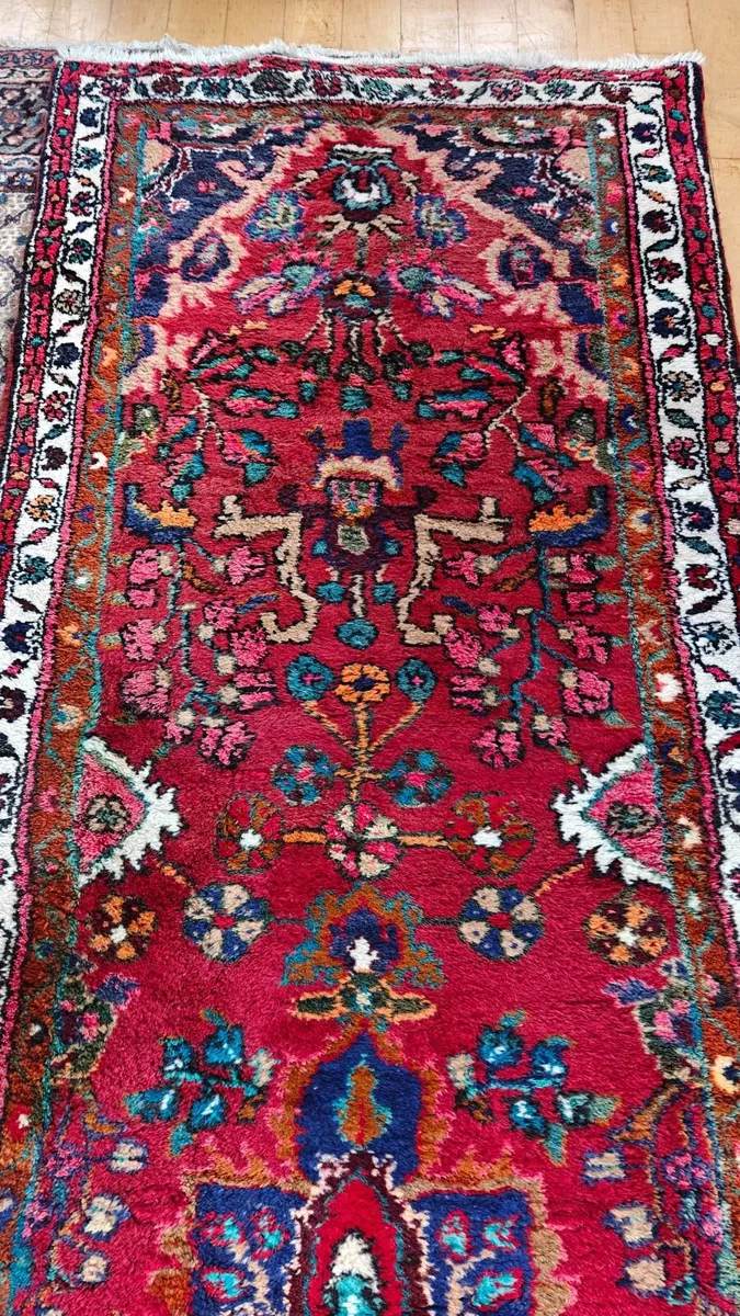Thick Luxury Pile Perser Hamadan Runner Rug - Image 3