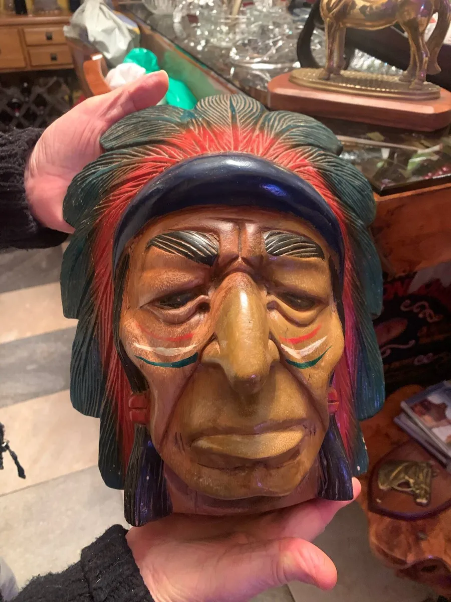 Indian carved head