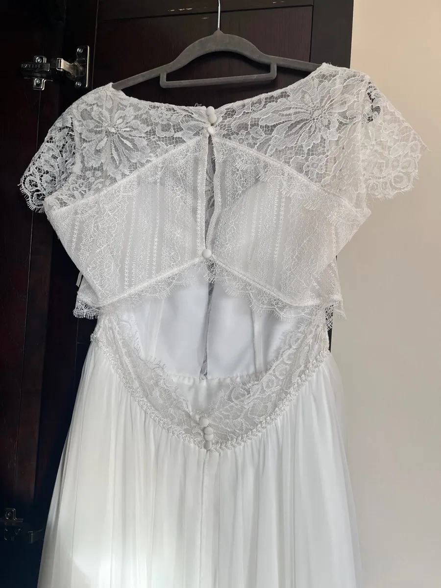 Ivory lace Wedding dress UK12 - Image 4