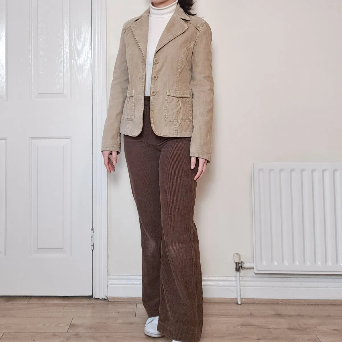 Massimo Dutti Beige Neutral Blazer Jacket 6UK/34EU - Image 3