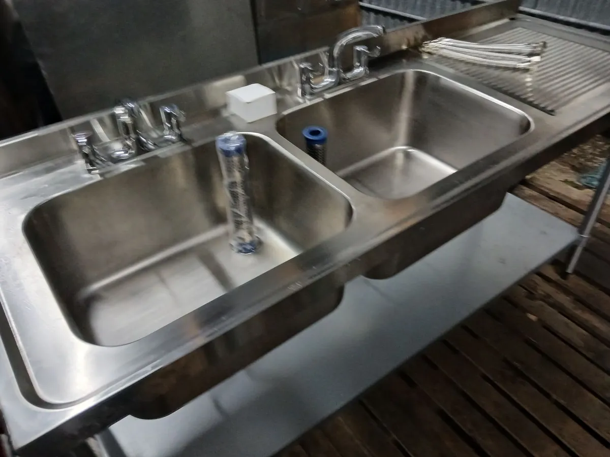 Staneless steel cabbinet double sink unit - Image 2