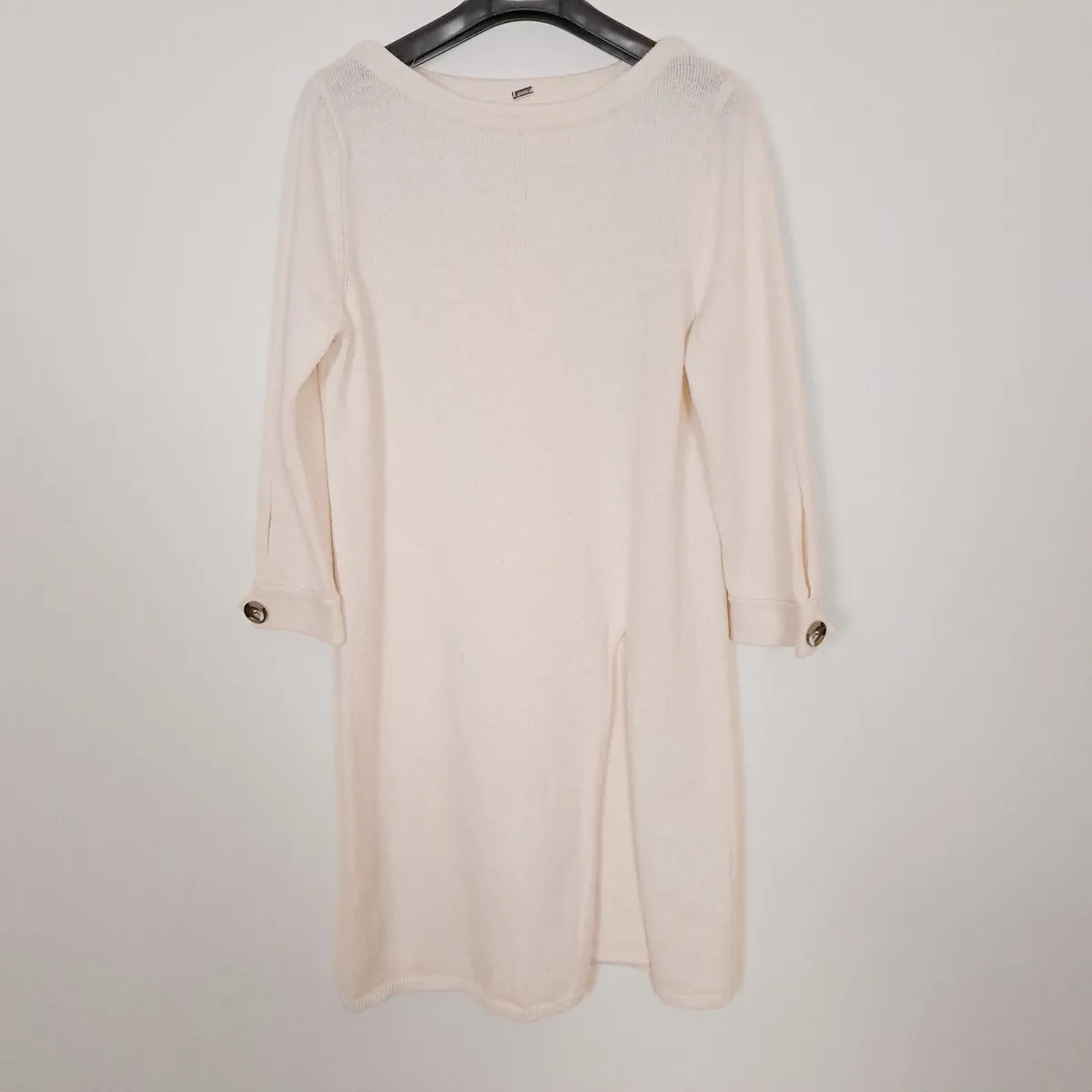 Gustav Cream Off-White Side Slit Long Jumper 8UK - Image 1