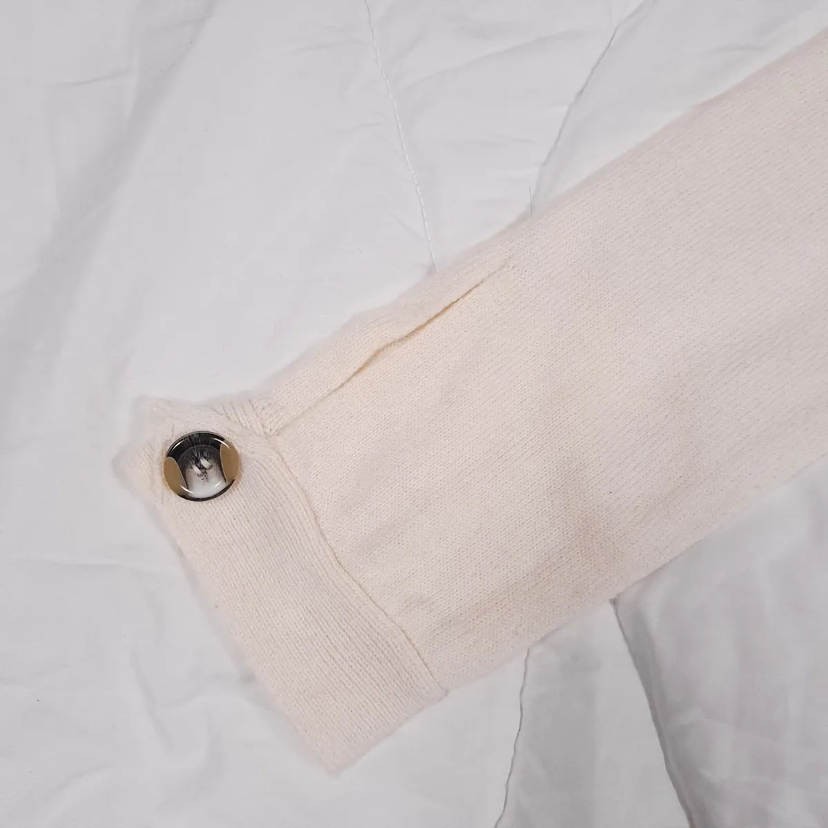 Gustav Cream Off-White Side Slit Long Jumper 8UK - Image 3