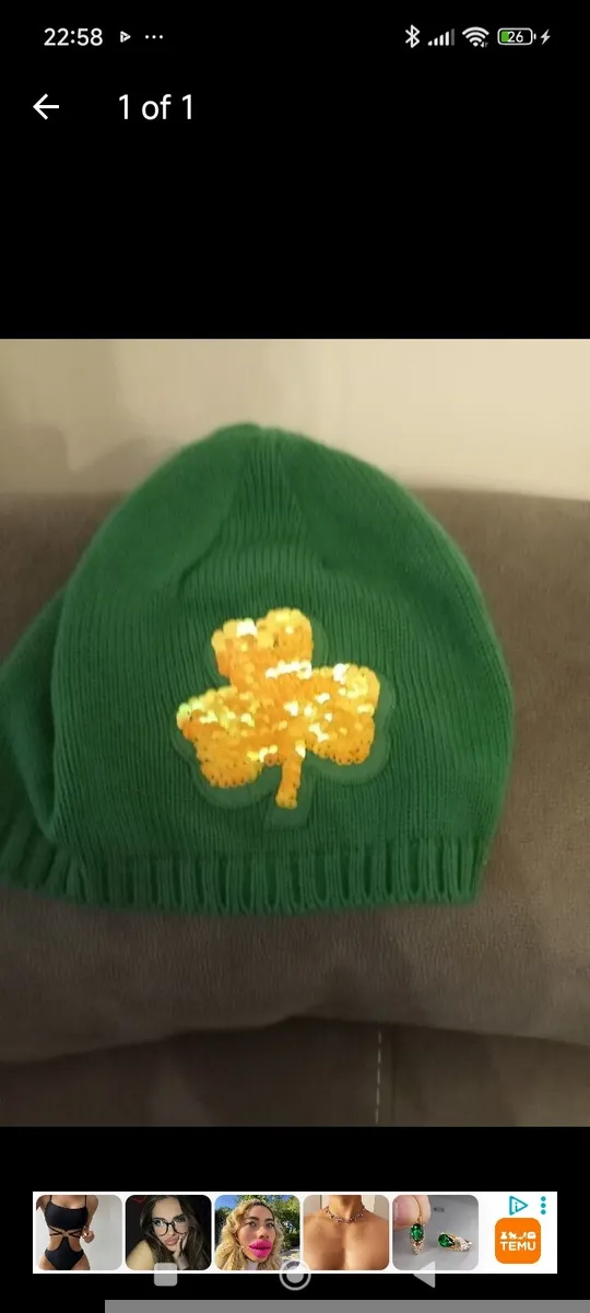 Patrick's day hat 7-9 yrs