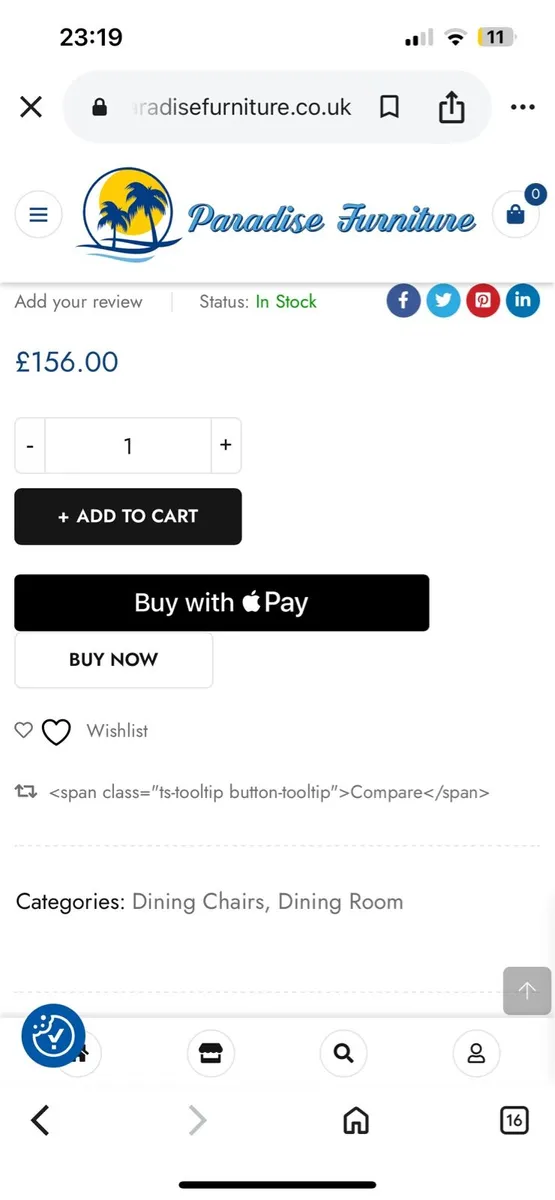 2 Manson dining chairs- Rubber wood- lightweight - Image 4