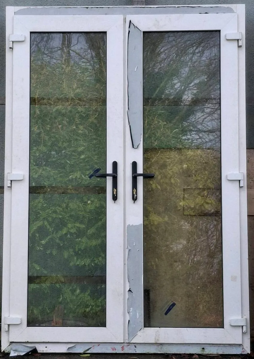 White pvc french door