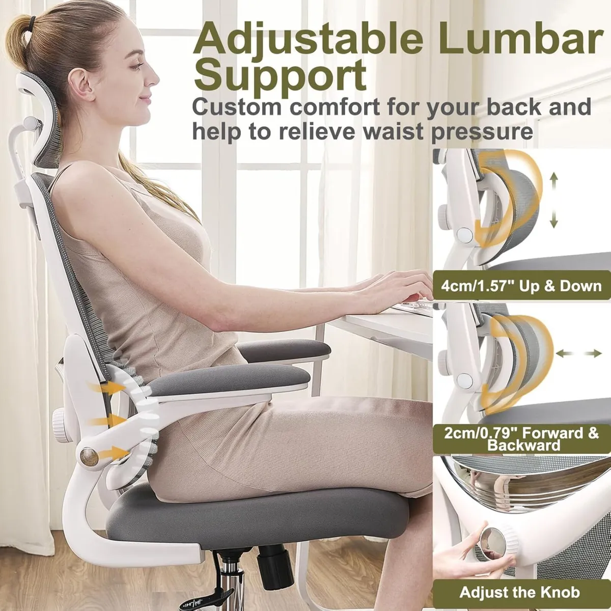 Ergonomic Office Chair - High Back Mesh Design - Image 3