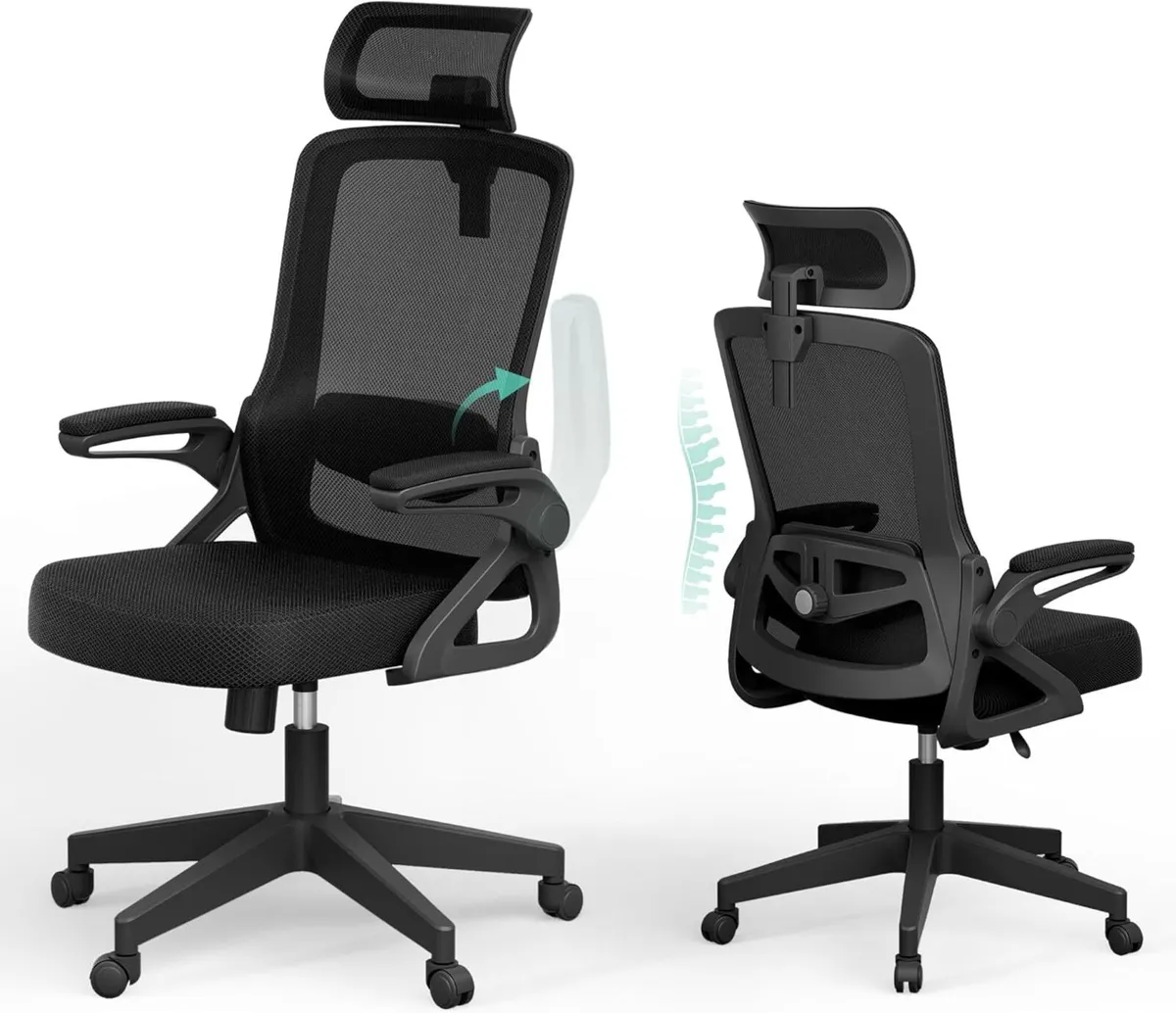 Ergonomic Office Chair S-Shaped Mesh Desk Chairs - Image 1