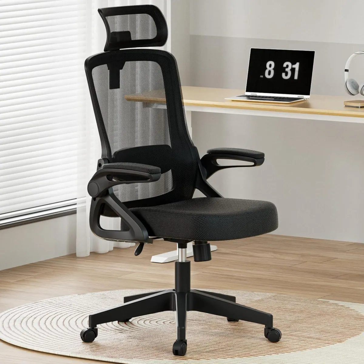 Ergonomic Office Chair S-Shaped Mesh Desk Chairs - Image 2