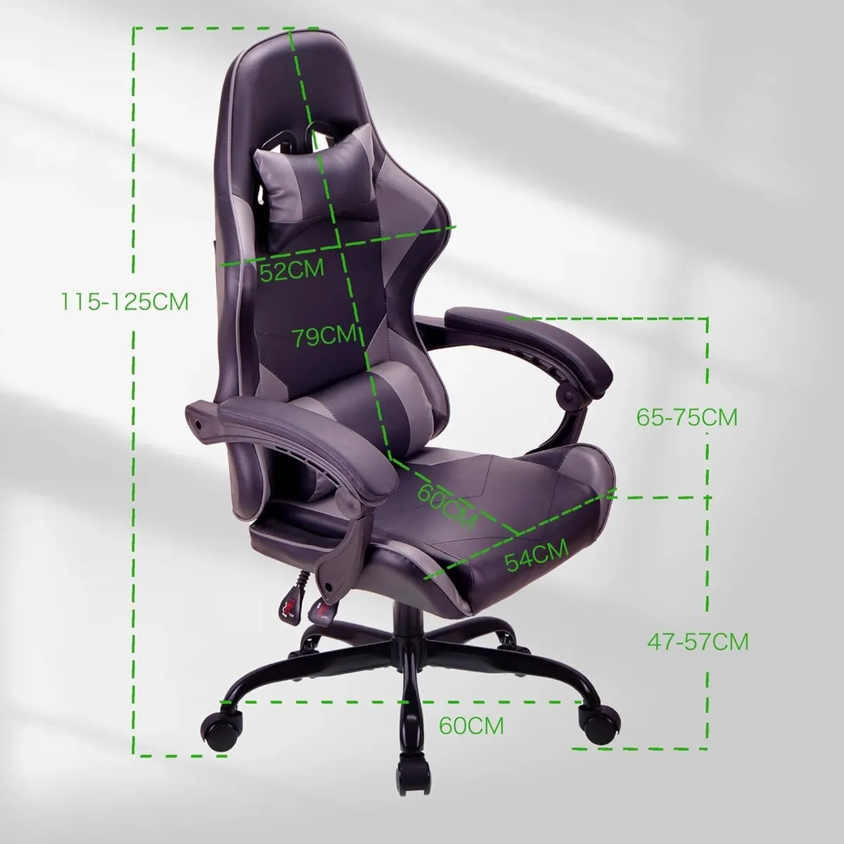 Ergonomic high-back gaming computer office study - Image 3