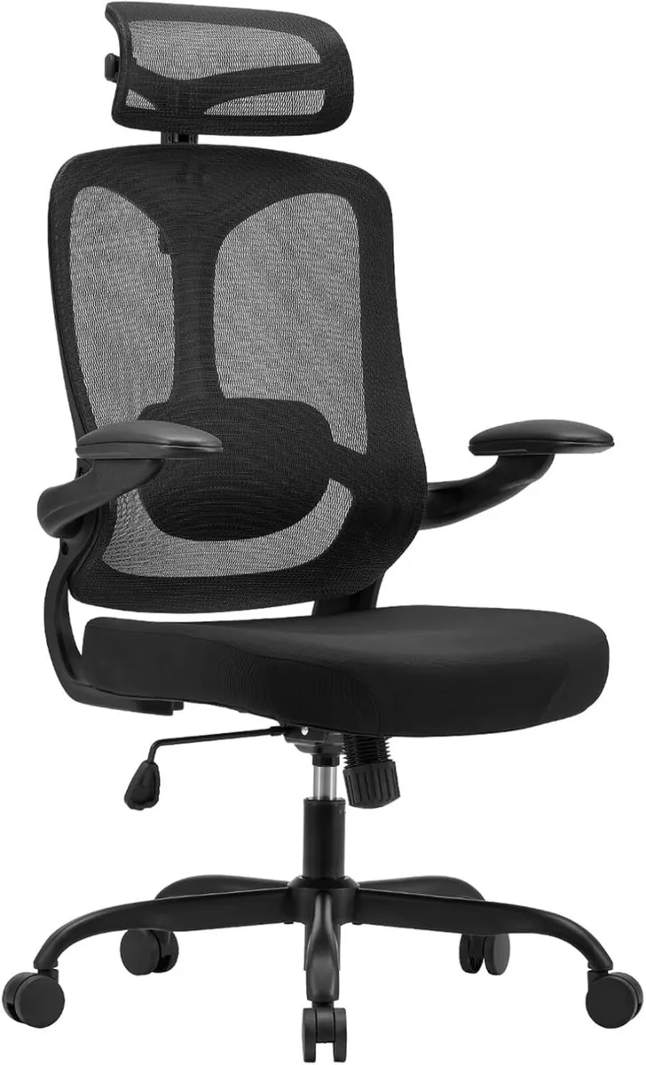 Ergonomic Office Chair with Adjustable Headrest - Image 1