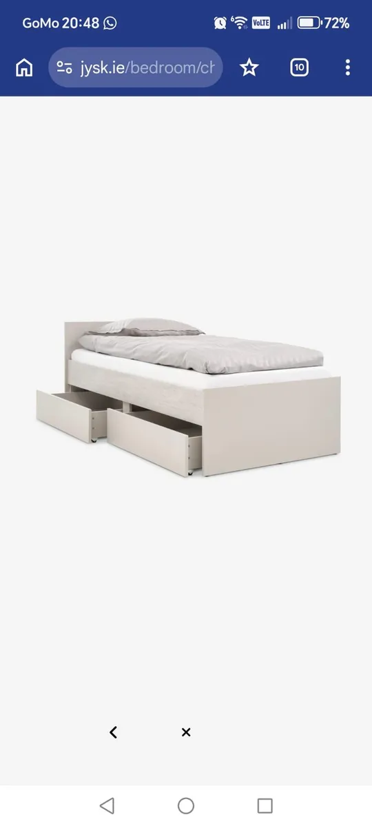 Jysk billung single bed frame with 2 drawers OAK - Image 1