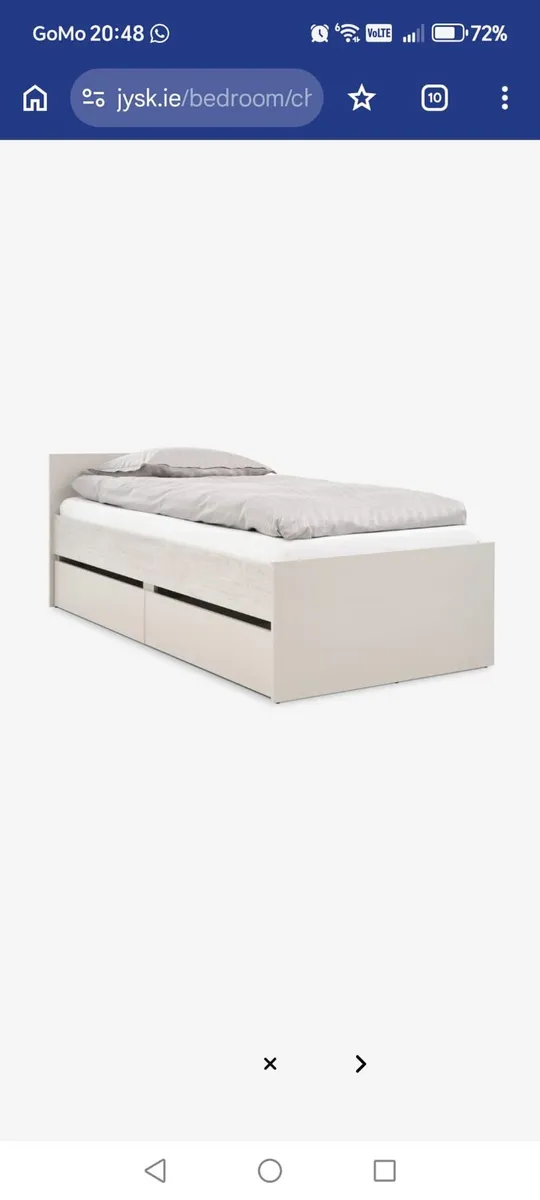 Jysk billung single bed frame with 2 drawers OAK - Image 2