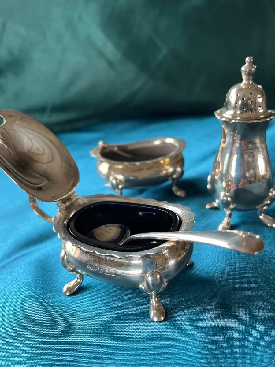Vintage Sterling Silver Condiment Set- W. Hutton - Image 1