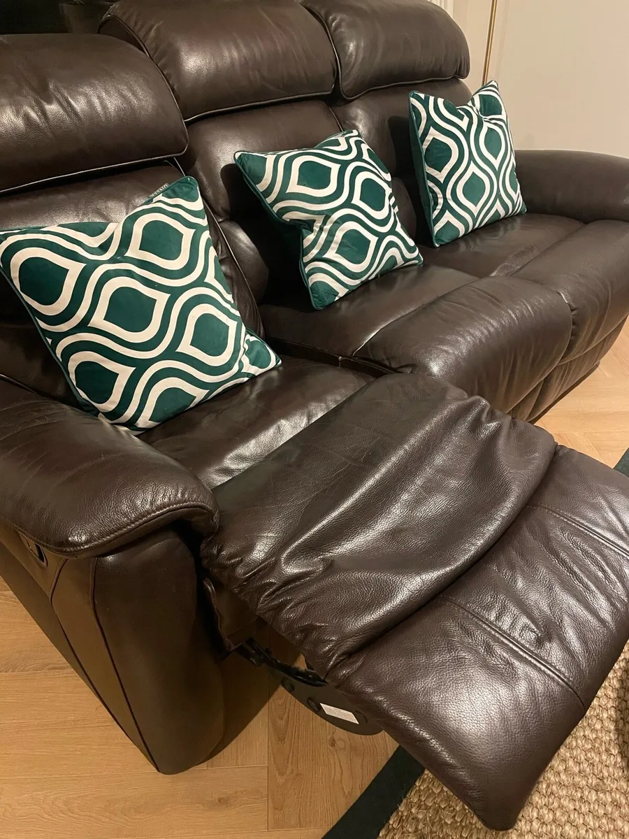 Leather Recliner Couch - Image 3