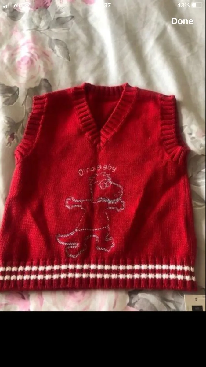 Boys BNWT vest jumper 6/9 mths €5 - Image 1