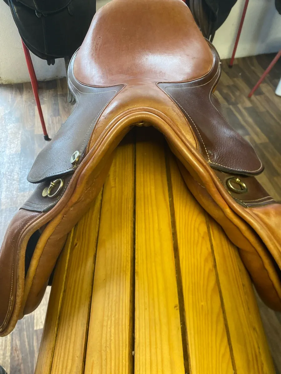 Jacson wide tan Leather pony jump  saddle - Image 2