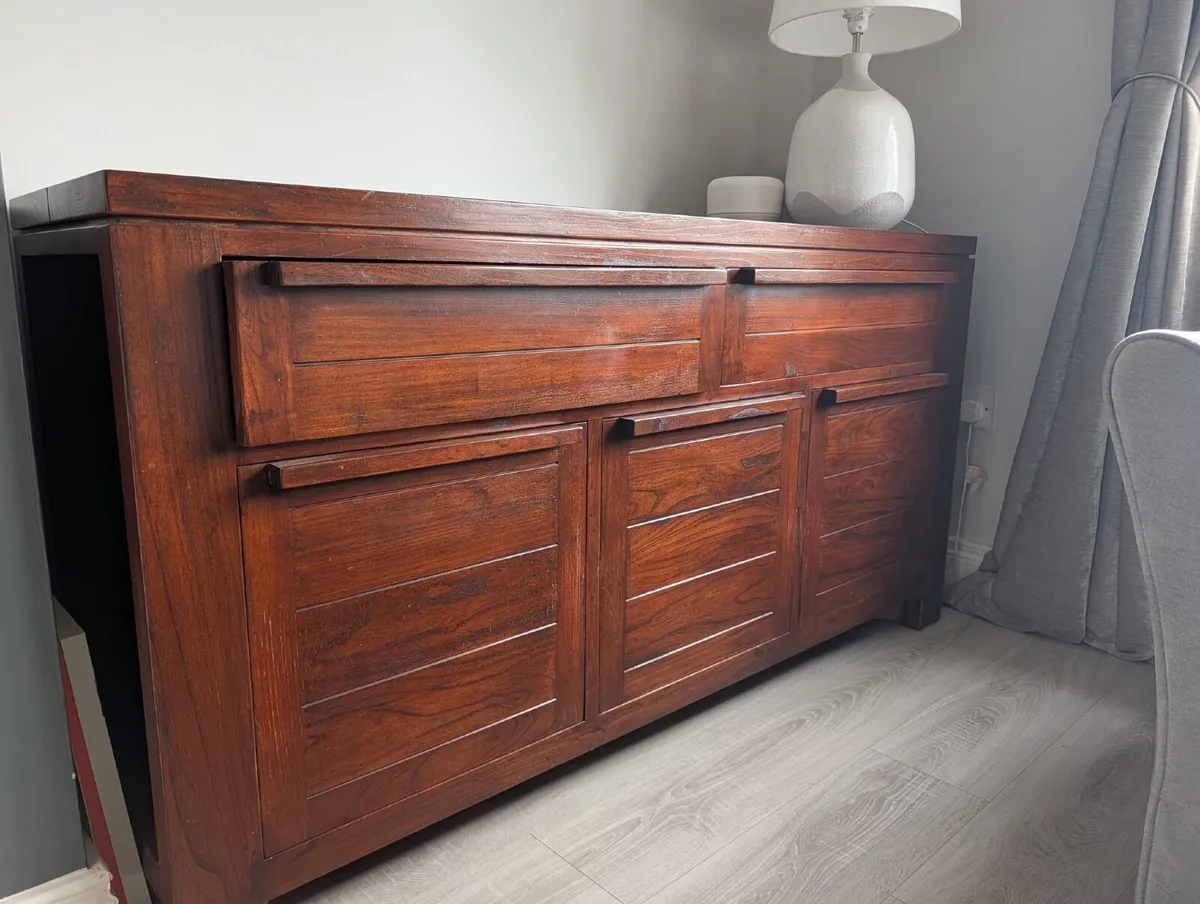 Solid walnut sideboard & TV Unit (Arnotts) - Image 1