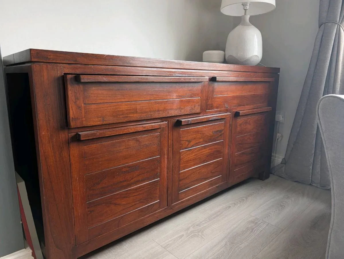 Solid Walnut Sideboard & TV Unit - Image 1