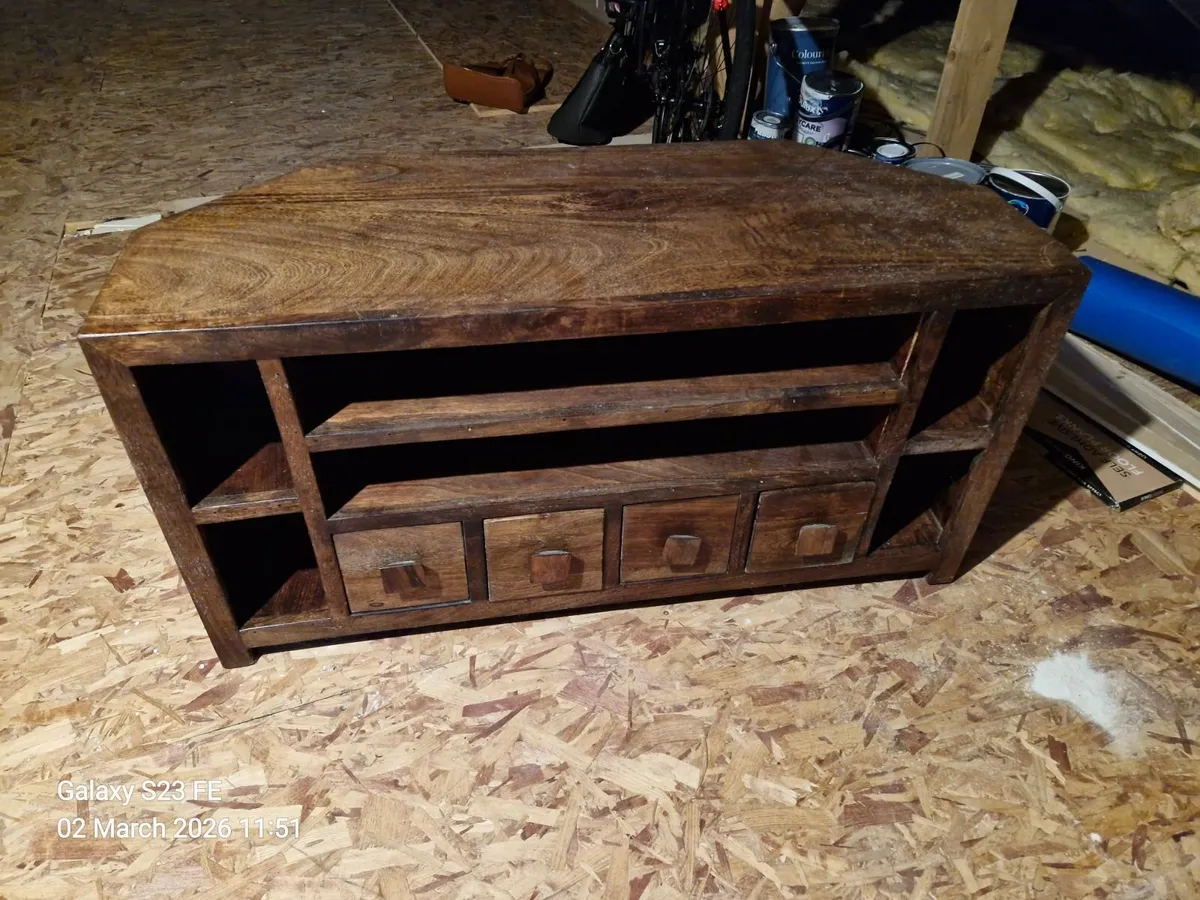 Coffee table, TV Tables x 2 ( Walnut ) - Image 2