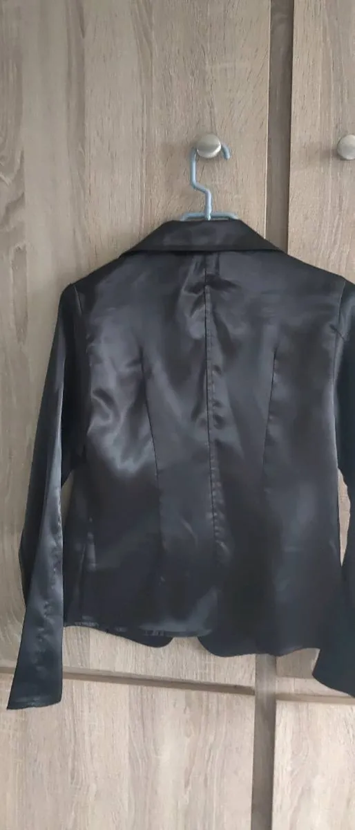 Satin look blazer black size Xs s  l xs - Image 2