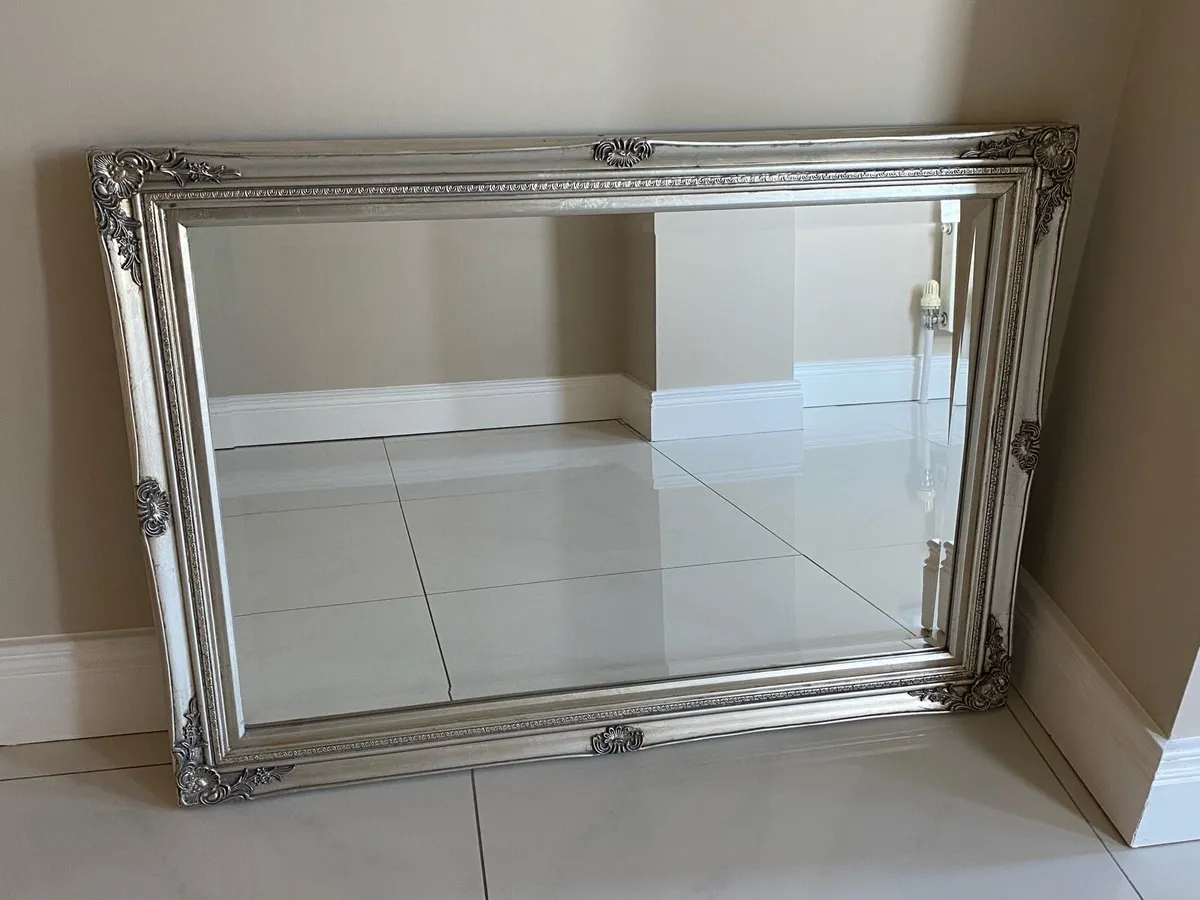 Silver Antique large Mirror