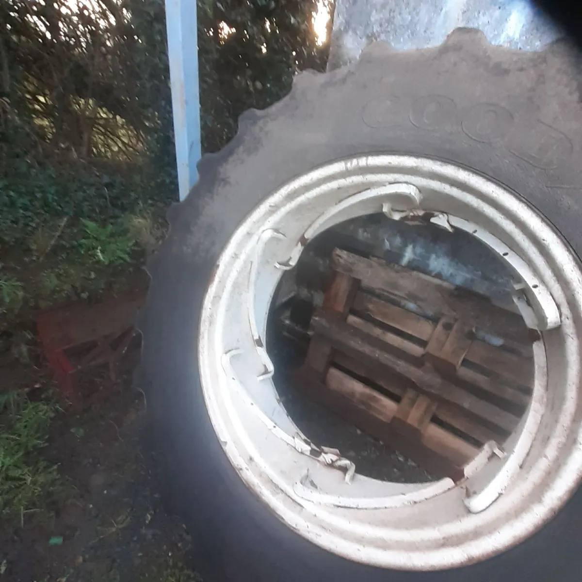 2 tractor tyres 540 65 38 with rimes  30% grip - Image 2