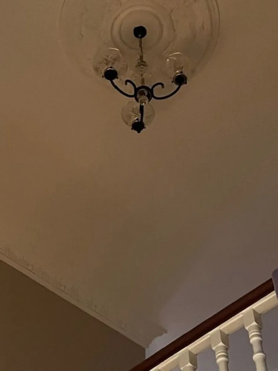 Galway Crystal 3 arm chandelier - Image 1