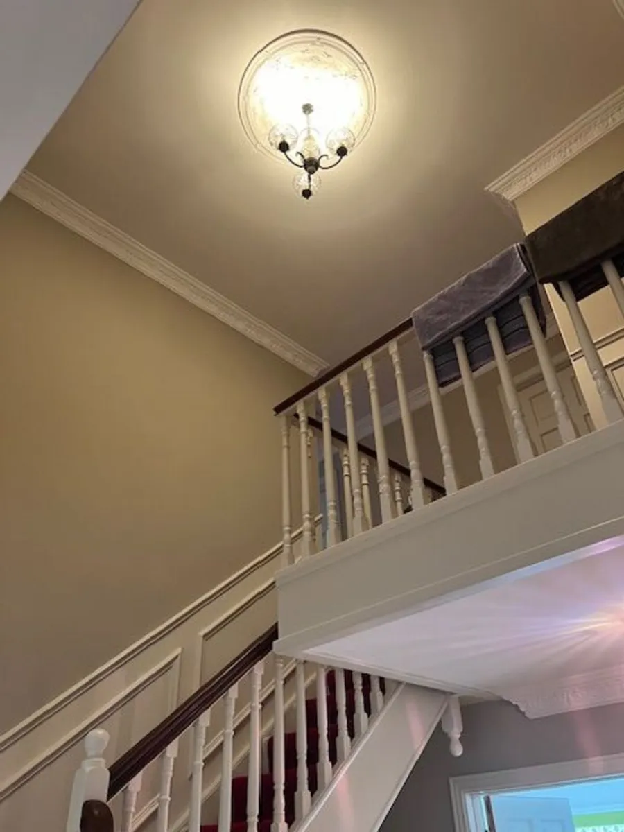 Galway Crystal 3 arm chandelier - Image 3