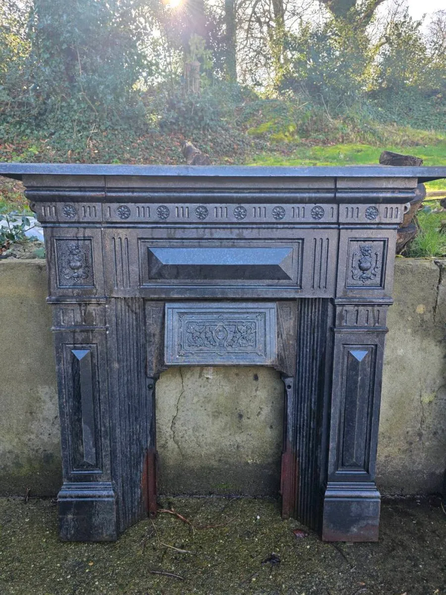 Antique cast iron fireplace - Image 1