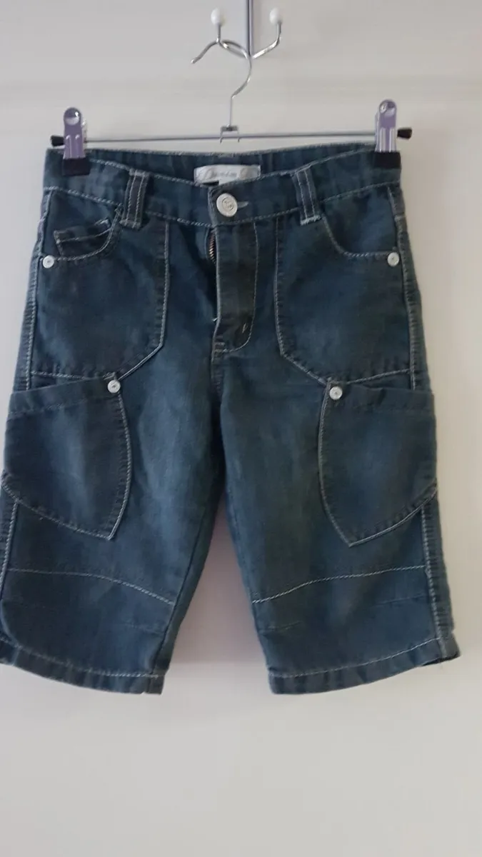 Navy shorts  6/7 years old jeans never worn - Image 1