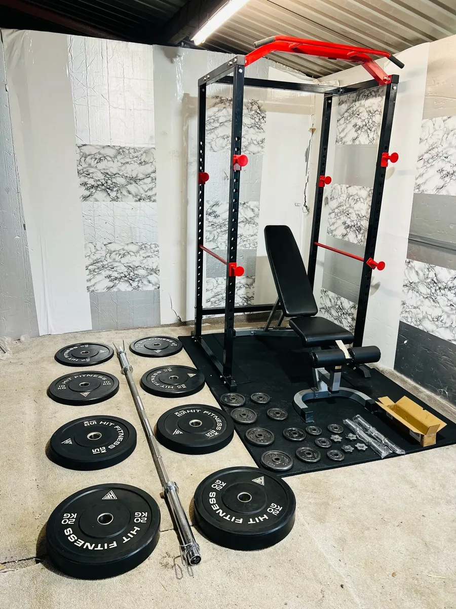 COMMERCIAL GYM HAVEY MATS WEIGHTS RACK BENCH BAR++ - Image 1