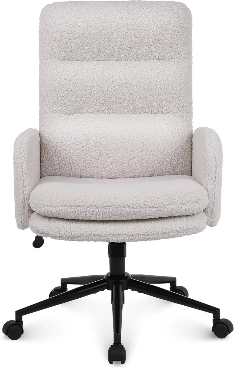 Desk Chair Faux Cashmere Office with High - Image 1