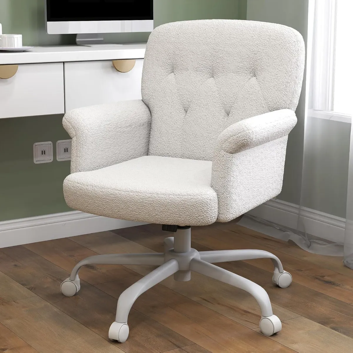 ZZH Home Office Desk Chair Comfy Upholstered - Image 1