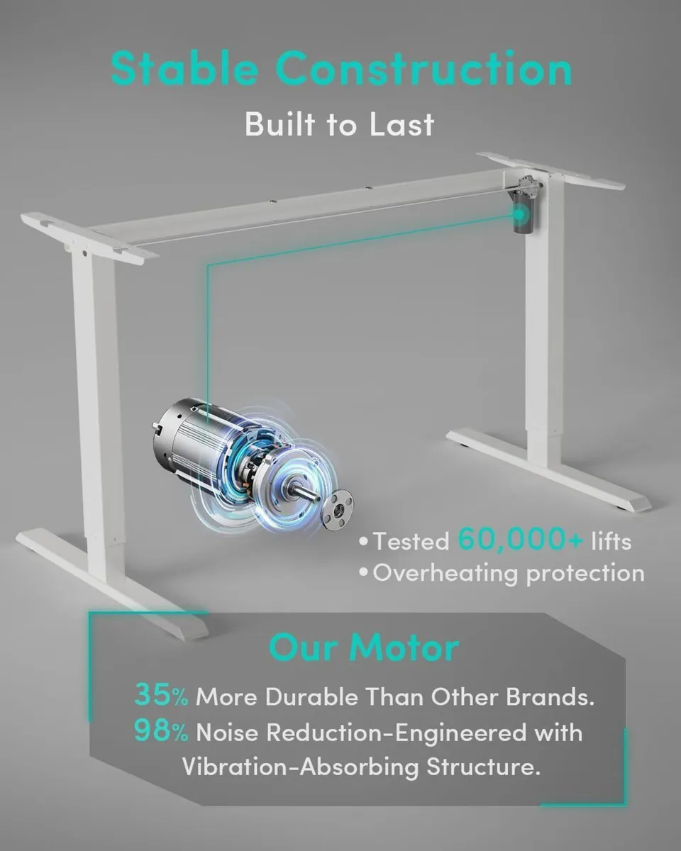 Electric Standing Desk For Gaming 100 x 60 cm - Image 4
