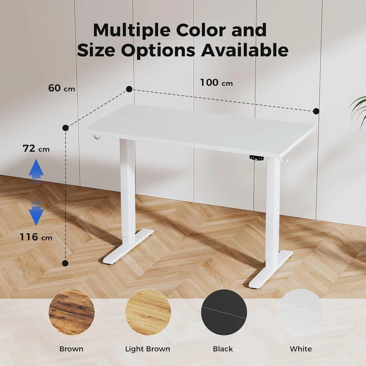 Electric Standing Desk 100 x 60 cm Height - Image 2